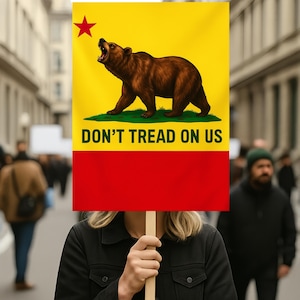 Cartel de protesta en Gadsden, California, de 45 a 60 cm, cartel de manifestación "No nos pisen", bandera de protesta anti-MAGA y anti-ICE, resistencia en Los Ángeles, póster antifascista