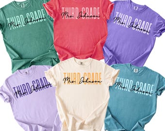 Custom Teacher Comfort Colors® Shirt, Third Grade Teacher Shirt, 3rd Grade Teacher Shirt, 3rd Grade Teacher Tee, Back to School Shirt