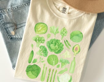 Vegetable Garden Comfort Colors® Shirt, Gardening Mom Gift, Cottagecore Gardening Vegan Tee, Gardener Aesthetic Clothing, Gift For Gardener