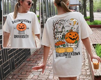 Camiseta universitaria de Halloweentown Comfort Colors®, camiseta de Halloweentown (establecida en 1998), camiseta de Halloween Town, camiseta espeluznante de otoño, camiseta de calabaza