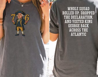Camiseta 6 7 Meme Comfort Colors®, camiseta 6-7 7-6 George Washington, camiseta meme de moda, camiseta Six Seven, camiseta 67 Trend, camiseta History, 6 7 Trend