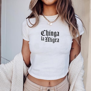 Chinga La Migra Baby Tee, Abolish Ice Shirt, Anti-Trump Baby Tee, LA Ice Protest Tee, Pro Immigration Shirt, Social Justice Resistance Tee