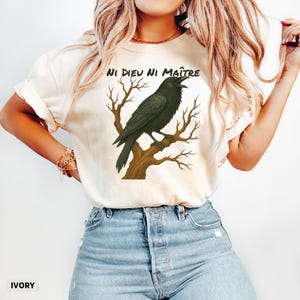 Anti-Authoritarian Ni Dieu Ni Maître Comfort Colors® Shirt, No God No Master Anarchist Tee, Leftist Protest Shirt, Anti-Trump Unisex Shirt