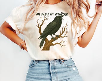 Anti-autoritair Ni Dieu Ni Maître Comfort Colors®-shirt, No God No Master Anarchist T-shirt, shirt links protest, shirt anti-Trump uniseks shirt