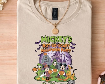 Mickey's Not So Scary Halloween Party Family Shirt, Mickey and Friends Shirt, Skeleton Halloween Costume Tee, Family Matching Shirts