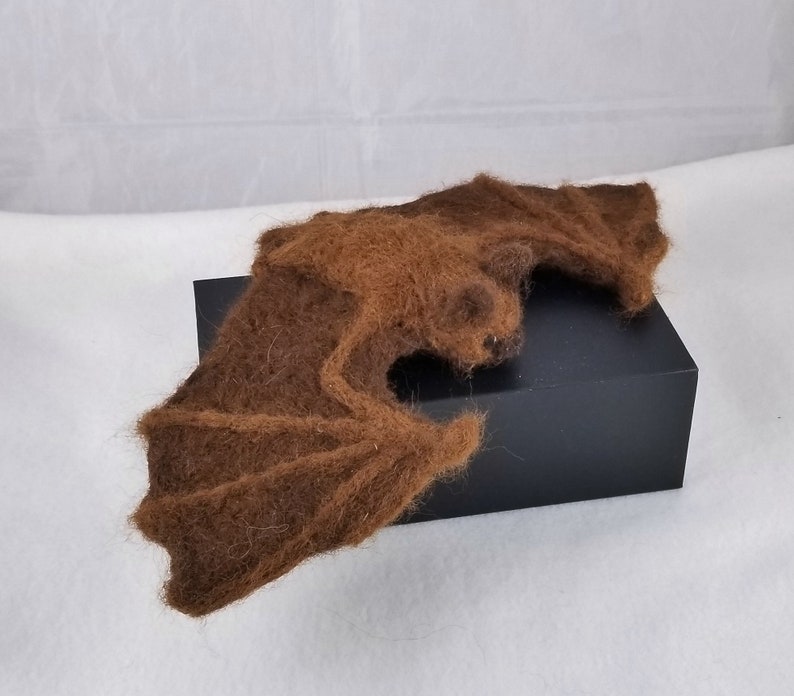 custom bat fruit bat plush Bat figure- needle felt snimal small brown bat