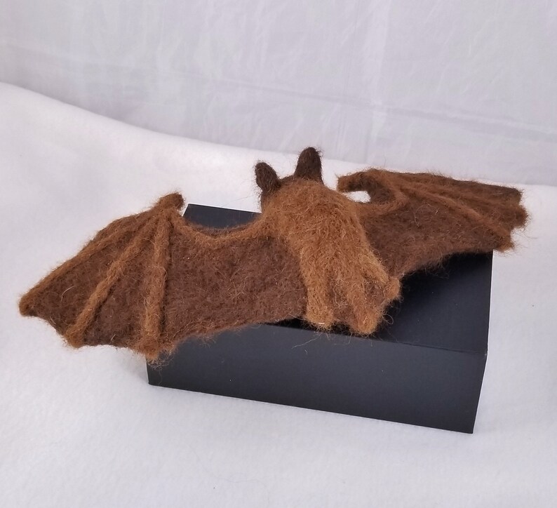 custom bat fruit bat plush Bat figure- needle felt snimal small brown bat