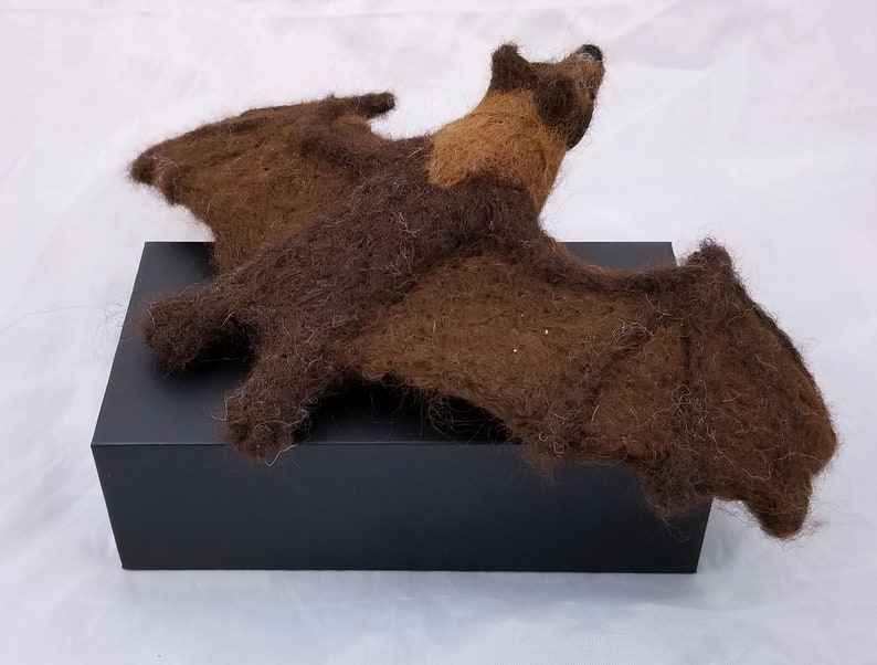 custom bat fruit bat plush Bat figure- needle felt snimal small brown bat