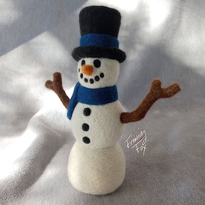 Snowman Holiday Decor - needle felt figure