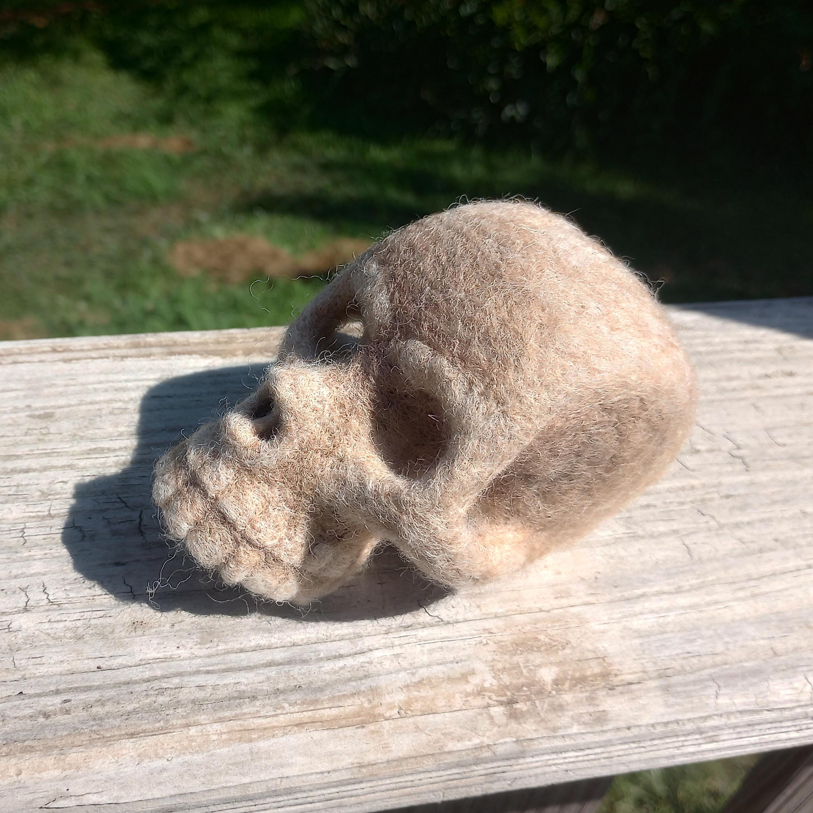 Skull Double-Head Pin Cushion with Feathers - Green & Black Skull Pin Cushion - Etsy New Zealand main image 3