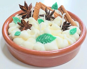 Natürliche Duftkerze im Glas, handgemacht mit Kräutern, Zimt und Sternanis, ideal als originelles Geschenk, Muttertag