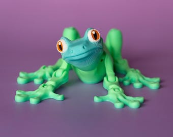 Articulated 3D Printed Magnetic Tree Frog – Poseable & Fun!