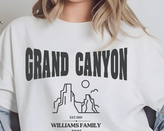 Custom Grand Canyon Family Trip Shirt, Arizona National Park Tee