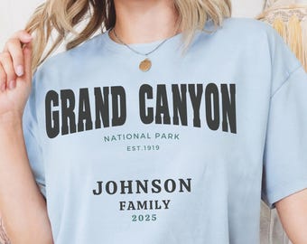 Personalized Grand Canyon Family Trip Shirt, National Park Apparel