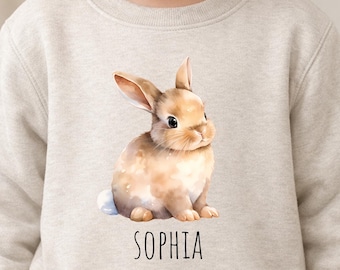 Personalized Bunny Toddler Sweatshirt | Custom Safari Animal Top