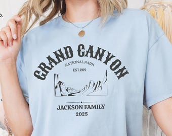 Custom Grand Canyon National Park T-Shirt, Family Trip Apparel