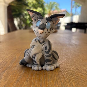 Jayfeather handmade clay figurine