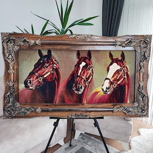 Rustic Charm Horse Portrait Wall Art - Vintage-Inspired Décor for Horse Lovers