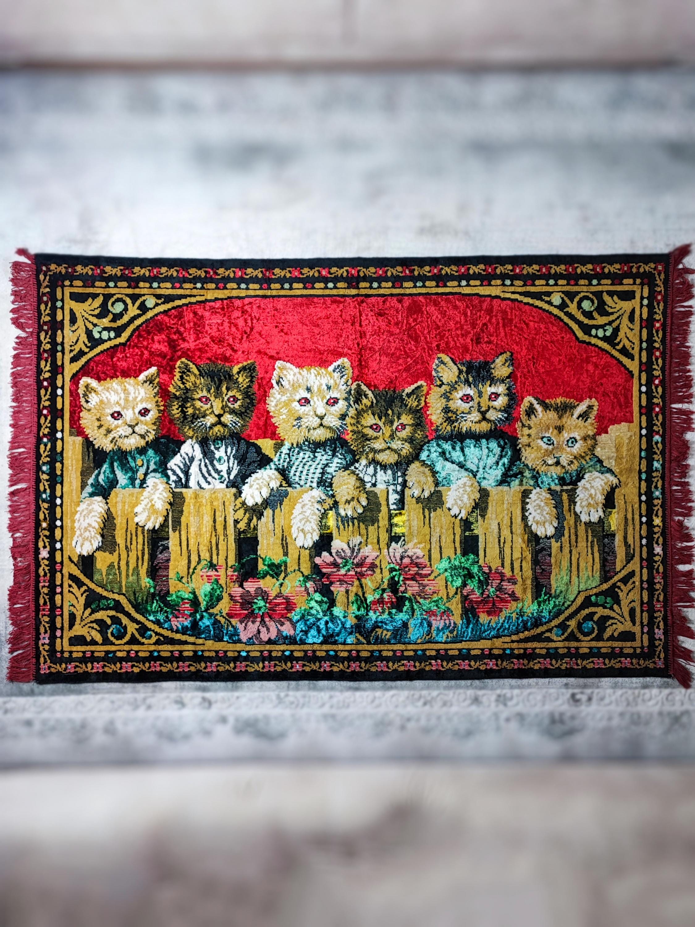 Vintage Velvet Animal Wall Rugs - Etsy