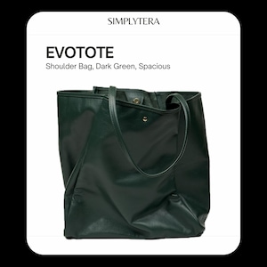 Jeden Tag dunkelgrüne Einkaufstasche aus Leder | Minimalistische weiche Schultertasche | Große Echtleder Tasche.