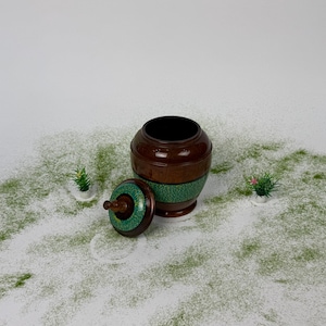 Small Vintage Wooden Jar With Lid – Handmade Wood Trinket Box | Rustic Boho Decor | Cottagecore Storage Box | SimplyTera