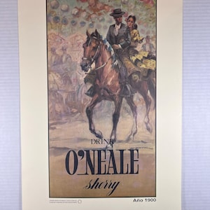 O&#39;Neil Sherry Poster – Vintage 1900 Advertisement Reproduction – 13&quot; x 19.75&quot; – Mint Condition