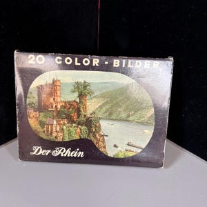 Vintage “Der Rhein” Souvenir Postkarten Heft – 20 farbige Ansichten vom Rhein, Deutschland 1960