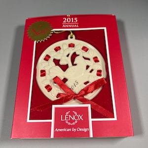2014 Lenox Quail Collector Ornament – Ivory Fine China – 3.5&quot; Diameter – New in Box