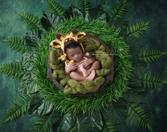Forest Jungle Newborn Digital Backdrop (Digital Download)