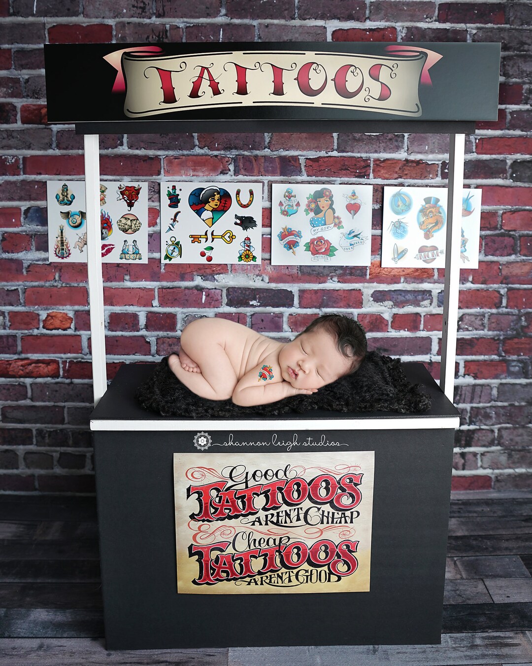 Digital Backdrop, Props (baby Newborn Prop Digital Download) Tattoo ...