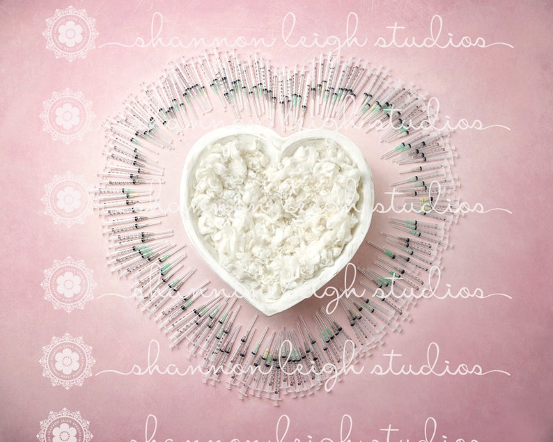 Fondo digital para bebé niña concebida por FIV, accesorio rosa para recién nacida (descarga digital) imagen 2