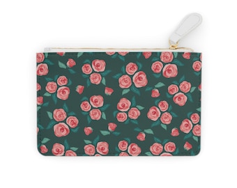 Mini bolso de mano floral: accesorio de fiesta de piel sintética