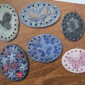 Noncircular and angular (<2.5") pine needle basket bases / centers / middles / starters (ceramic)