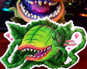 Little Shop 0f Horrors - Meat Please Sticker
