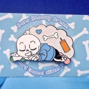 Sans Sock Slumber Enamel Pin