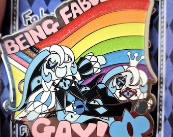 Being Fabulously Gay Shadow Milk Glitter Pride Pin