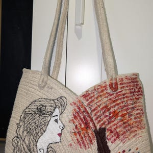 Handmade eco friendly jute bag