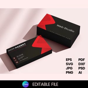 Sjabloon voor moderne visitekaartjes voor directeuren en bureaus | Afdrukbaar en bewerkbaar in Canva PSD AI | Digitale branding voor bedrijven downloaden