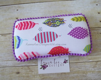 READY TO SHIP, Bright Feathers Travel Baby Wipe Case, Diaper Wipes Case, Personalized Wipecase, Wipe Holder, Wipe Clutch, Baby Shower Gift