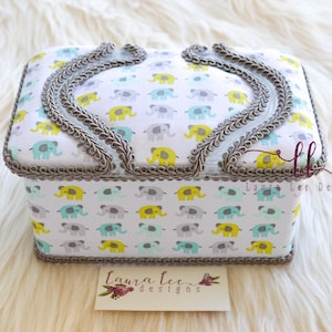 Estuche para toallitas húmedas LISTO PARA ENVIAR, Estuche para toallitas húmedas para guardería, Estuche para toallitas húmedas para bebés, Estuche para toallitas húmedas para pañales, Regalo para baby shower de niño, Tubo grande para toallitas húmedas, Estuche para toallitas húmedas con forma de elefante