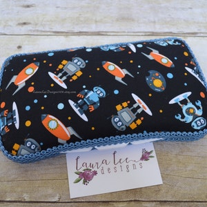 Robots Wipe Casae, Estuche de toallitas para bebés de viaje, Estuche de toallitas personalizado, Soporte para toallitas para pañales, Caja de toallitas para bebés, Embrague para toallitas para bebés, Regalo de baby shower