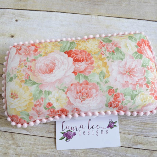 READY TO SHIP Pink Shimmer Floral Travel Baby Wipe Case, Personalized Wipe Holder, Baby Shower Gift Wipecase, Diaper Bag Wipe Clutch