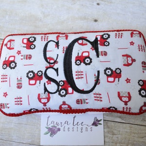 Red and Gray Tractors and Barn Farm Life Travel Baby Wipe Case, Personalized Wipecase, Diaper Bag Wipe Clutch, Diaper Wipe Case, Wipe Holder