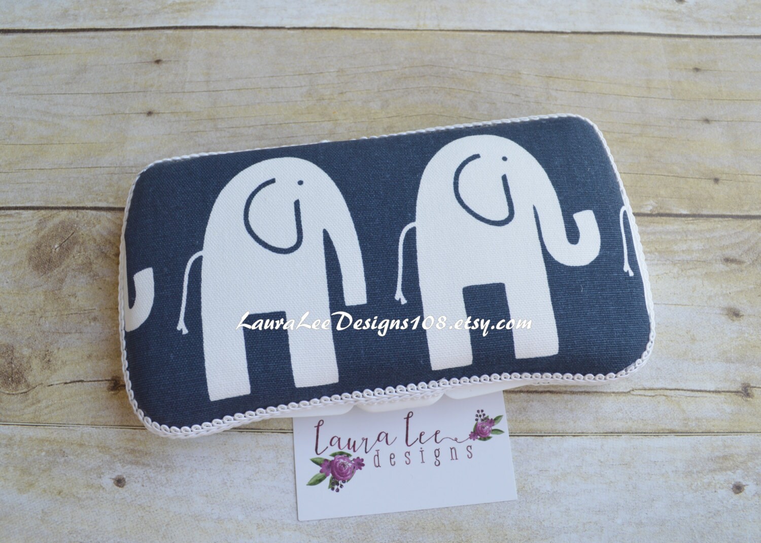 Diaper Wipe Clutch Blue Wipecase Navy Blue and Gray Triangles Travel Baby Wipe Case READY TO SHIP Wipe Holder Baby Shower Gift