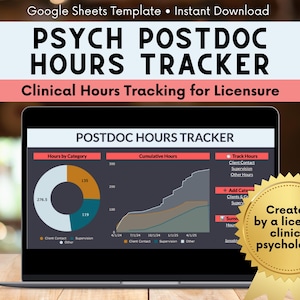 Postdoktorsstudier i kliniska timmar för psykiatriska doktorer och psyD-studenter – Google Sheets-kalkylblad för licensiering