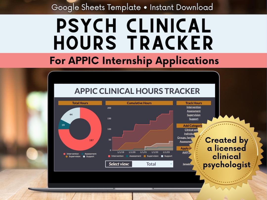 APPIC Clinical Hours Tracker for Psych Phd & Psyd Grad Students ...