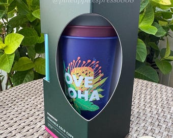 Vasos reutilizables Starbucks Hawaii con diseños isleños Aloha (paquete de 5)