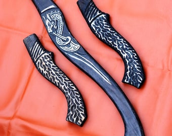 Unique Custom Handmade Battle Axe Ax Hatchet Camping Axe, Medieval Camp, Hand Forged Viking Beard Axe, Tomahawk, Handmade Gift, Gift For Son