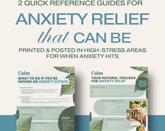 CALM: A Natural Toolbox for Anxiety Relief | Printable Anti-Anxiety Tips | Holistic Mental Health Guide | Instant Download