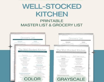 The Well-Stocked Kitchen | Printable Healthy Pantry & Fridge Makeover List | Natural Grocery Guide for Clean Eating